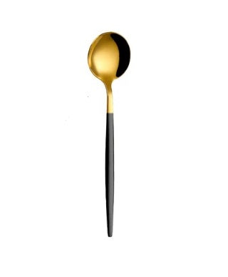 Black & Gold Spoon 13cm