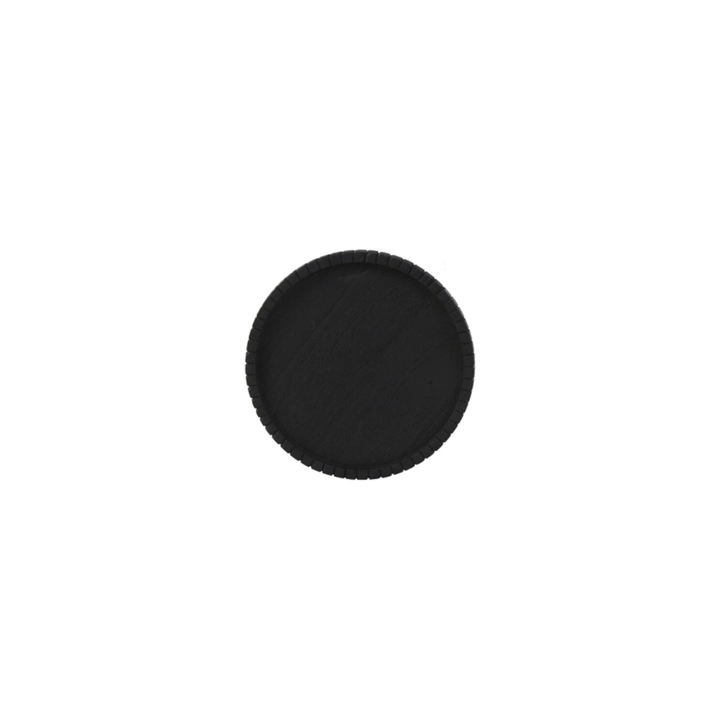 Black Wood Plateau On Base 28cm