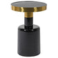 Black and Gold Round Side Table