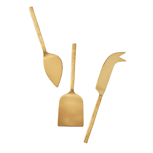 Aura Cheese Knives - Gold 19cm