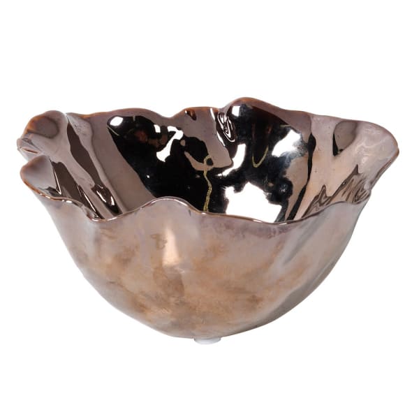 Small Wave Edge Copper Bowl