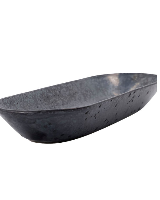 Black/Grey Porcel Dish 35cm