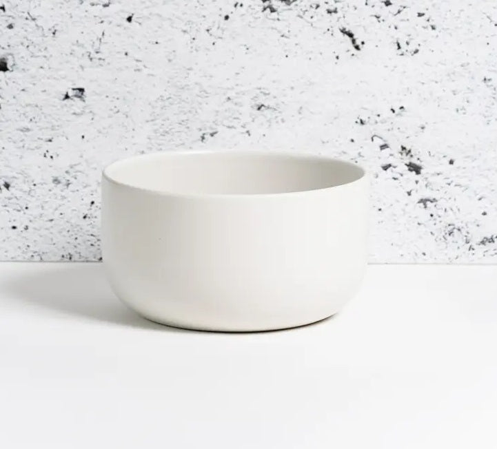 White Stoneware Serving Bowl 17cm