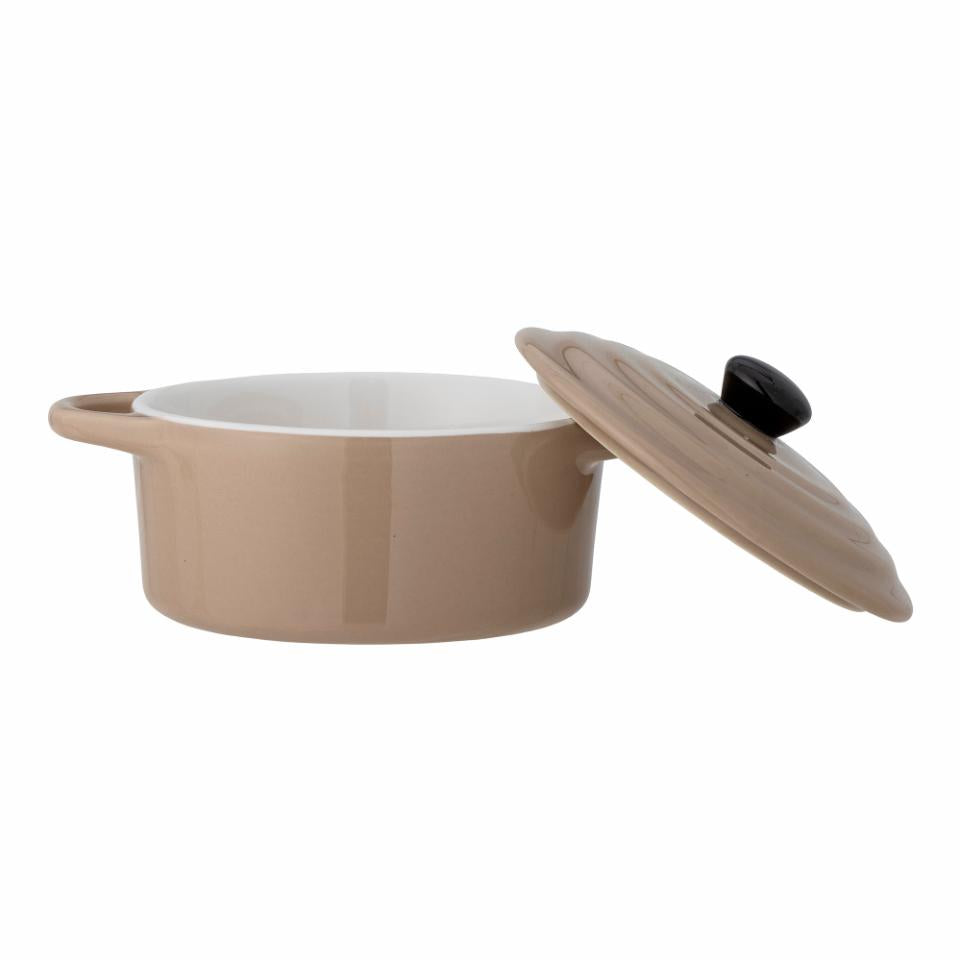 Beige Oven Dish w/lid 17cm