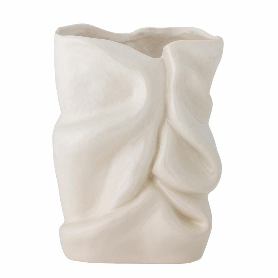White Stoneware Vase 21.5cm