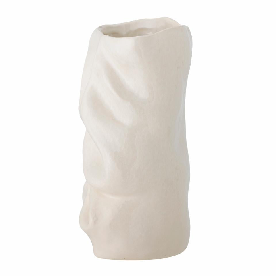 White Stoneware Vase 21.5cm