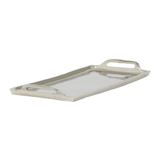 Silver Rectangle Tray with Handles