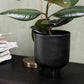 Black Plant Pot with Legs 15cm