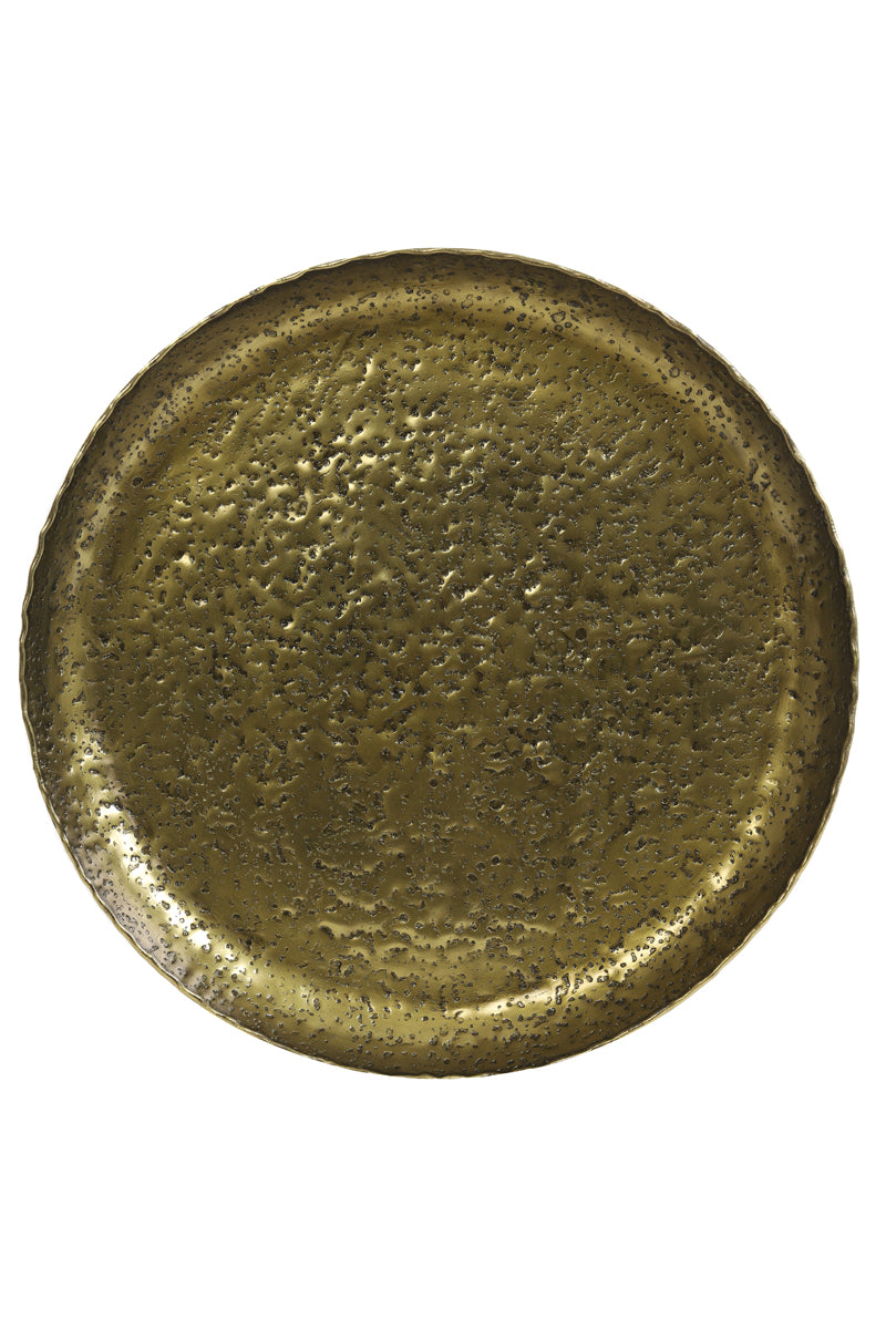 Antique Gold Round Tray