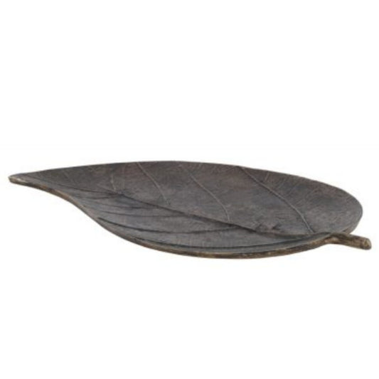 Antique Bronze Leaf Dish