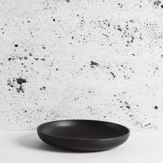 Black Stoneware Bowl/Plate 24cm