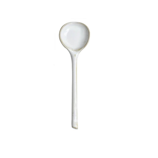 White Ceramic Spoon 16cm