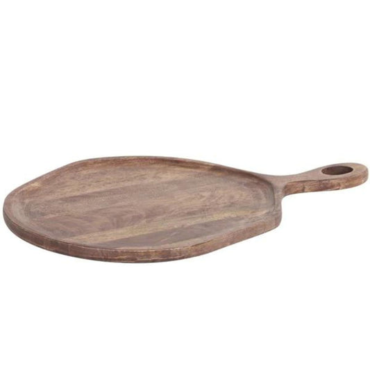 Round Wooden Board with Handle