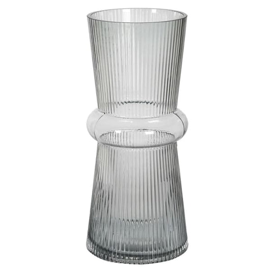 Ribbed Glass Vase 31cm