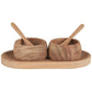 Acacia Wood Tray W/2 Bowls