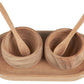 Acacia Wood Tray W/2 Bowls