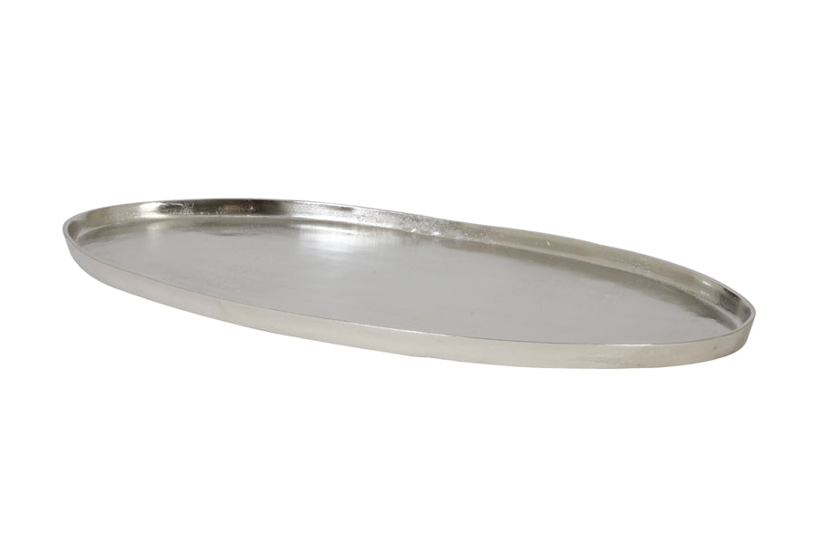 Raw Nickel Oval Tray 69cm