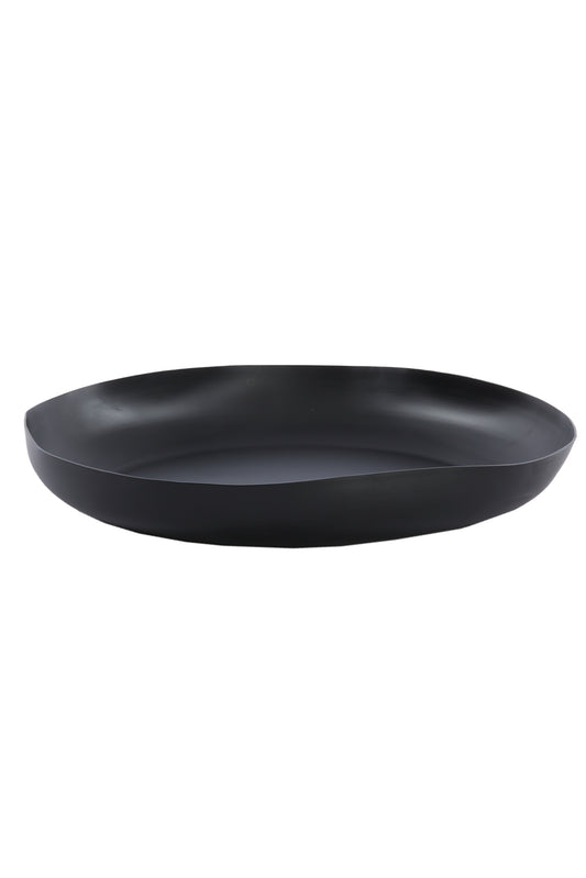 Anzi Matt Black Wave Dish 44cm