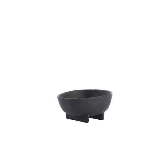Rosa Black Bowl on Base 27cm