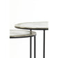 Raw Nickle Side Table S/2