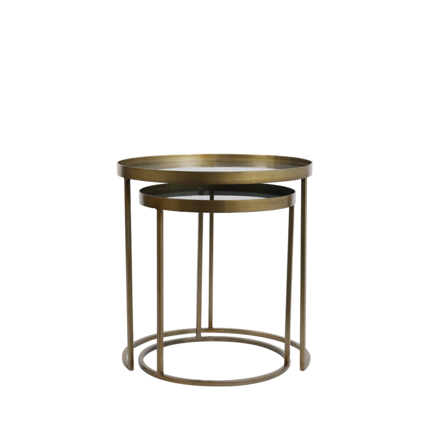 Side table S/2 Bronze smoked glass
