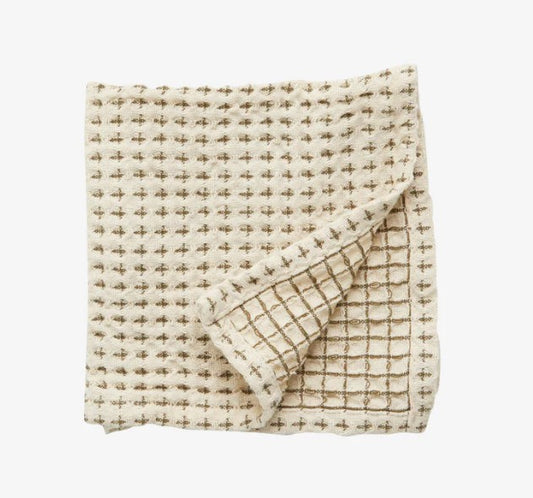 Haze Waffle Dish Cloth Off White/Green