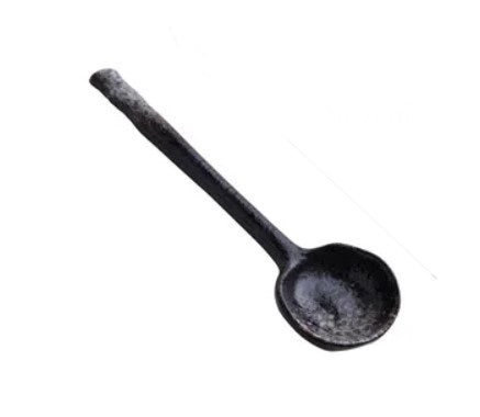 Black Ceramic Spoon 16cm