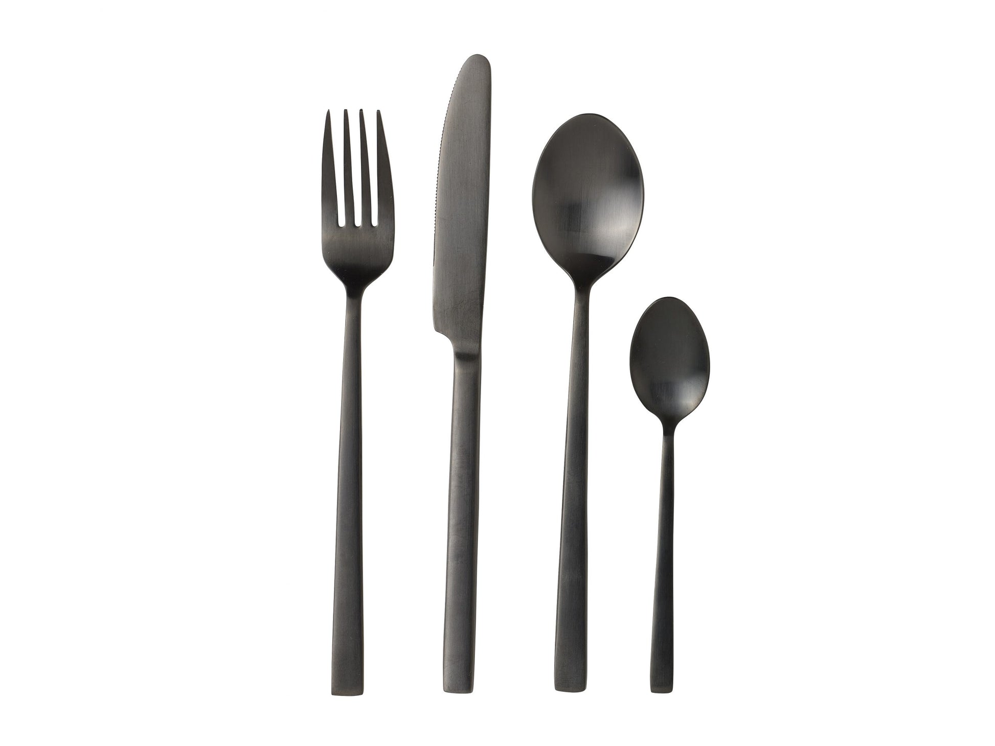 Matte Black cutlery Set 4x4pc Grey Goose Living