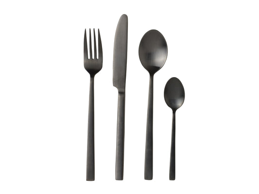 Matte Black cutlery Set 4x4pc