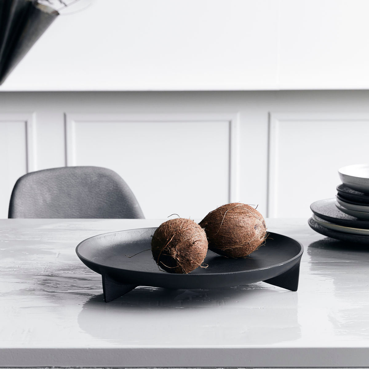 Black Decorative Tray 38cm Grey Goose Living