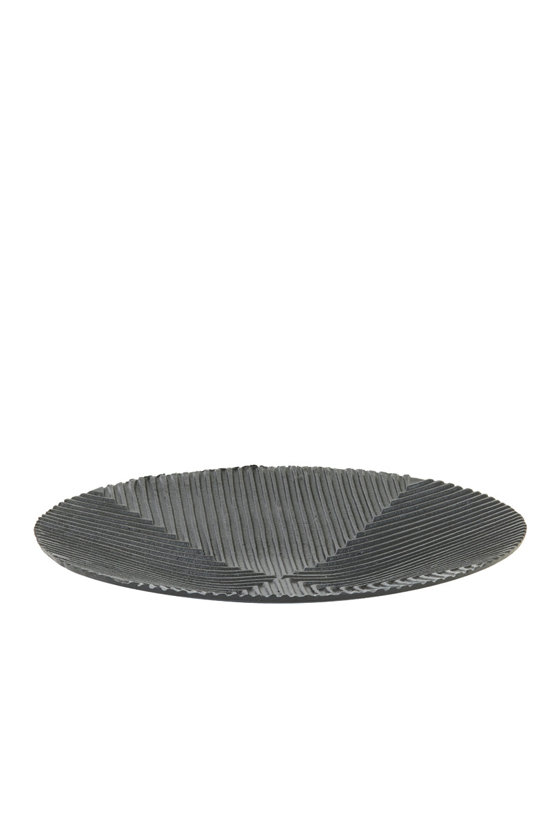 Matan round Black Dish