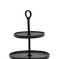 Matt Black 2 Tier Cake Stand