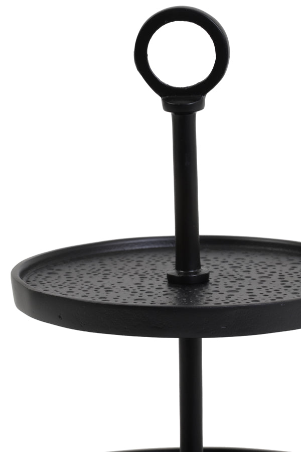 Matt Black 2 Tier Cake Stand