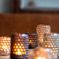 Taupe Glass Tealight Holder