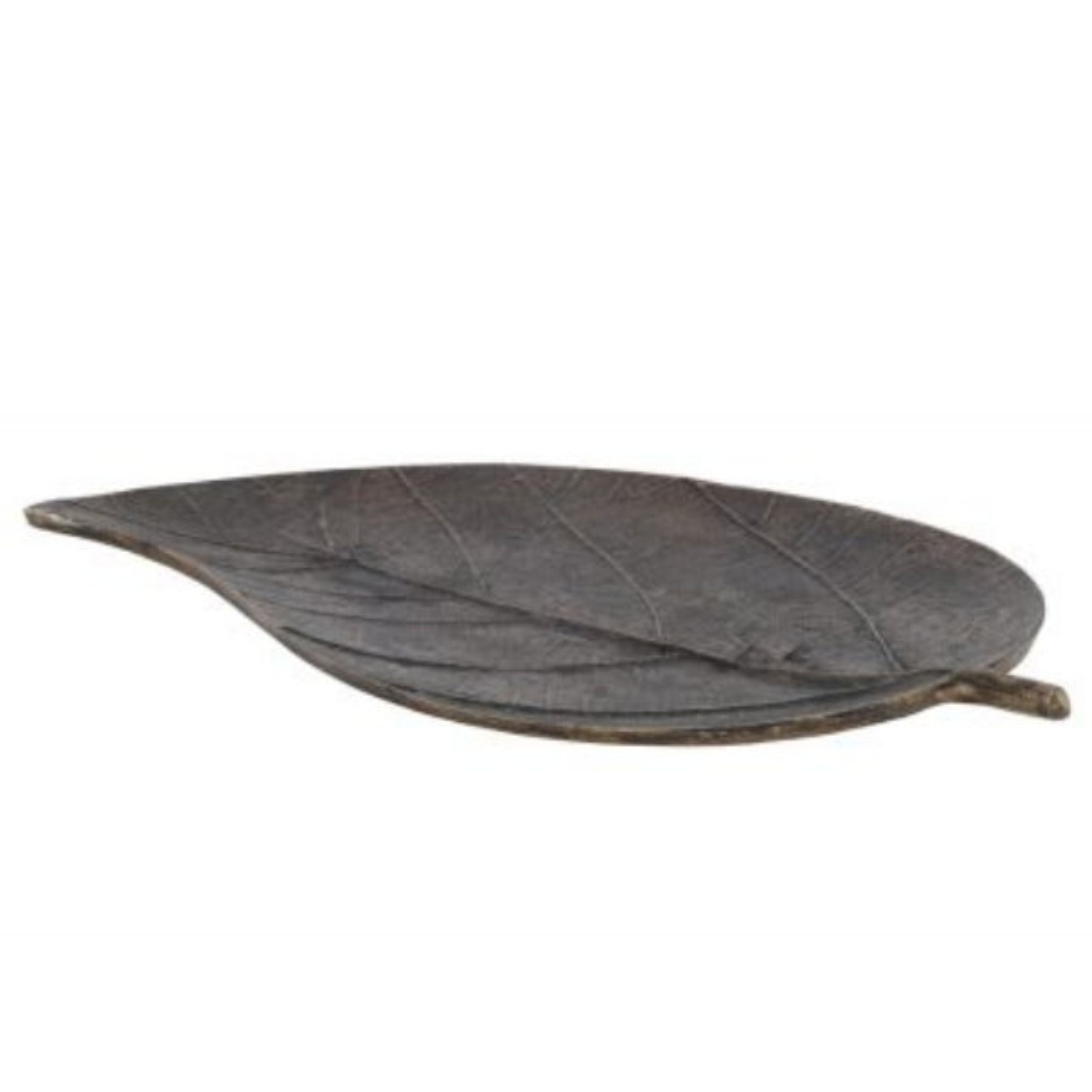 Antique Bronze Leaf Dish Grey Goose Living