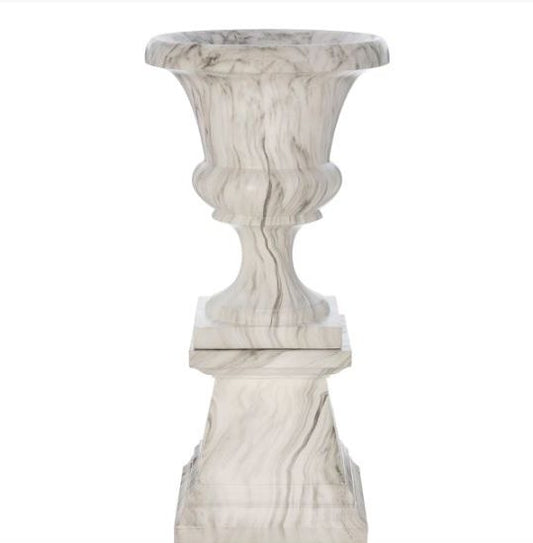 Faux Marble Planter with Pillar