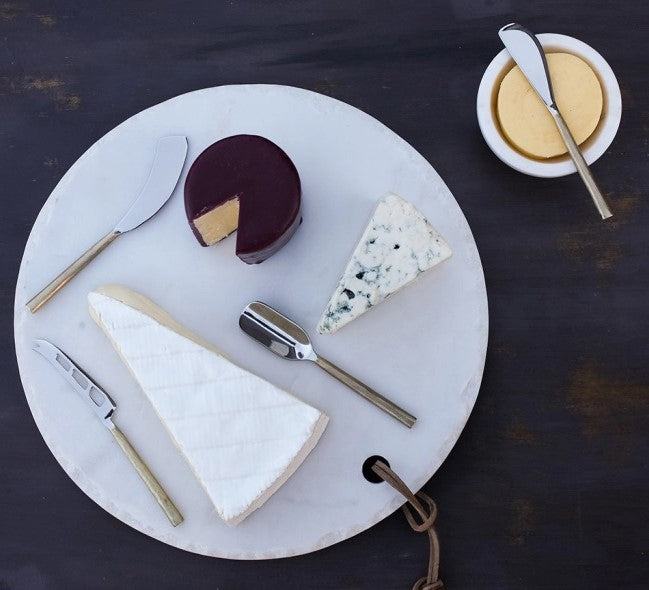 Brushed Gold Cheese Knife S/4 14cm