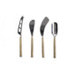Brushed Gold Cheese Knife S/4 14cm