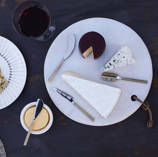 Brushed Gold Cheese Knife S/4 14cm