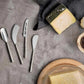 Brushed Silver Cheese Knife S/4 14cm