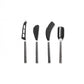 Brushed Silver Cheese Knife S/4 14cm