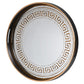 Round Mirror Tray with Greek Key Pattern