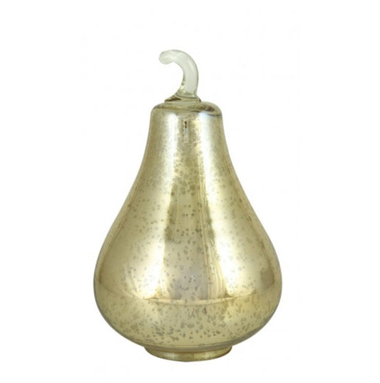 Antique Gold Glass Lustre Pear Large
